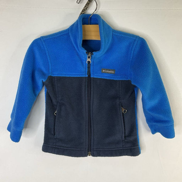 Size 2: Columbia Two Tone Blue Fleece Zip Coat