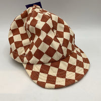 Size OS Toddler: Brown/Cream Checkered Toggle Hat