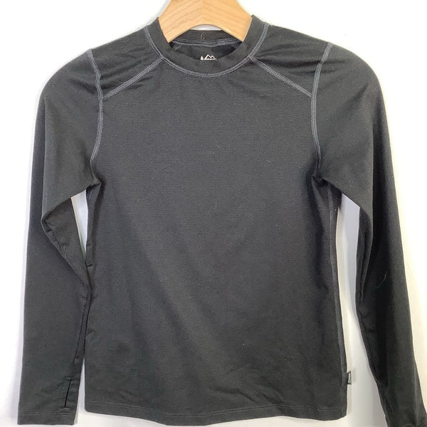 Size 8: REI Black Striped Base Layer Shirt
