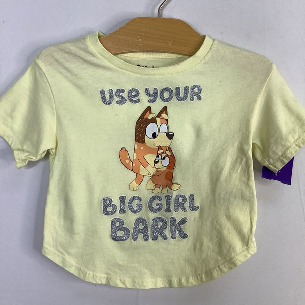 SIze 3: Bluey Yellow Sparkle 'Big Girl Bark' T-Shirt