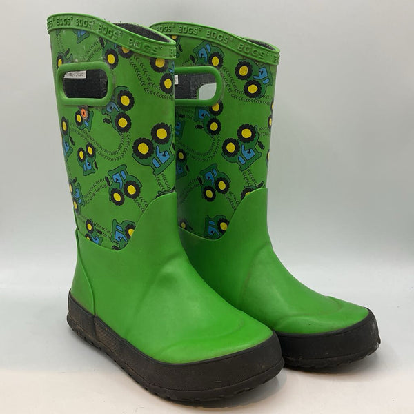 SIze 13: Bogs Green Tractors Rain Boots REDUCED - Missing Left Insole