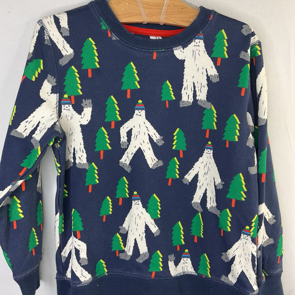 Size 5-6: Boden Navy/Multi Yetis Sweatshirt