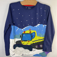Size 5-6: Boden Navy/Multi Snow Plow Applique Long Sleeve Shirt REDUCED