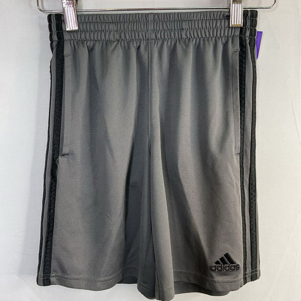 Size 8-10: Adidas Gray/Black Trim Basketball Shorts