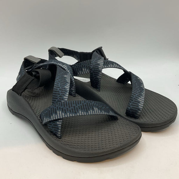 Size 2Y: Chaco Blue/Black Strap Sandals