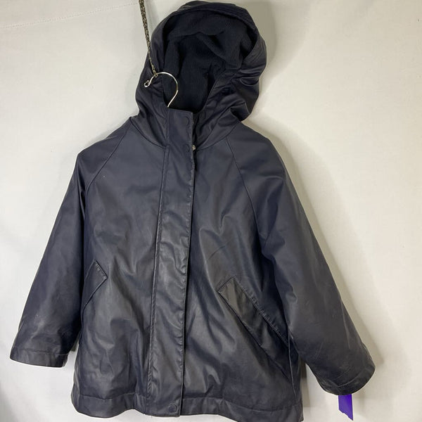 Size 4-5: Zara Navy Fleece Lined Rain Coat REDUCED