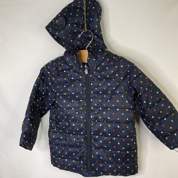Size 18-24m: Old Navy Blue/Multi Polka Dots Poly Fill Puffer Coat