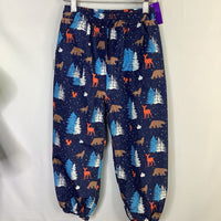 Size 4: Jan & Jun Navy/Multi Woodland Fleece Lined Rain Pants