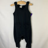 Size 2 (85): Hanna Andersson Black French Terry Overallls