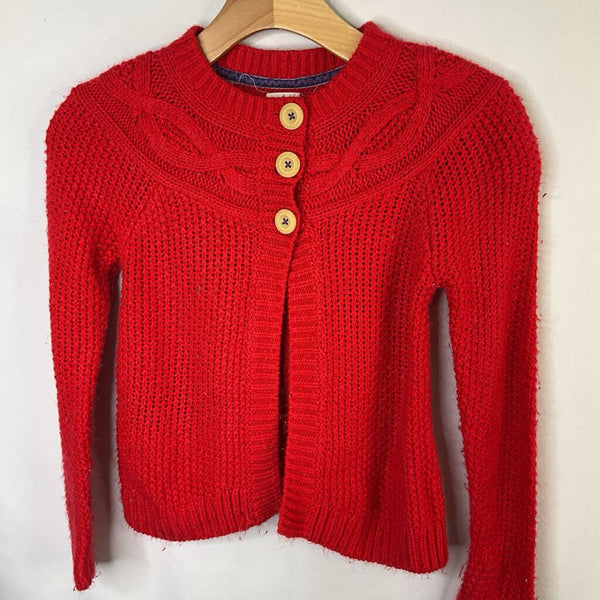 Size 7-8: Boden Red 1/2 Button Cardigan