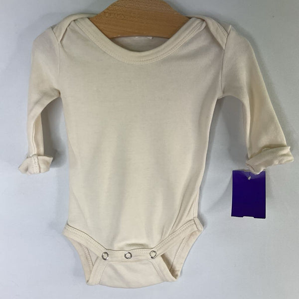 Size 0-3m: Kate Quinn Cream Long Sleeve Onesie