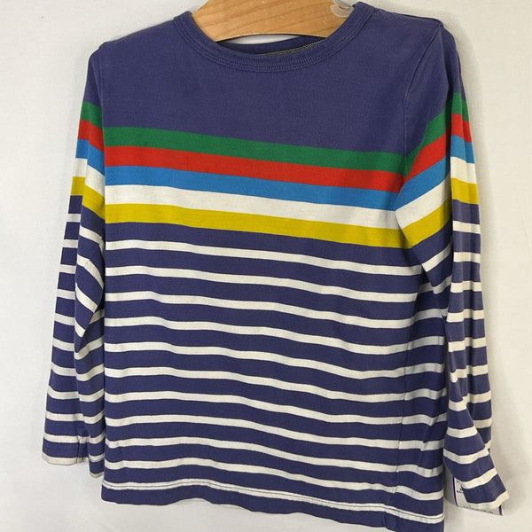 Size 5-6: Boden Blue/White/Multi Stripes Long Sleeve Dress