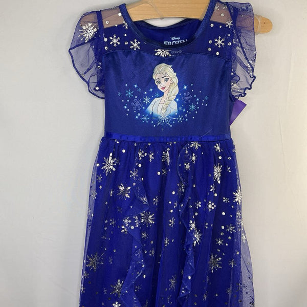 Size 4-5: Disney Frozen II Blue/Silver Princess Elsa Nightgown