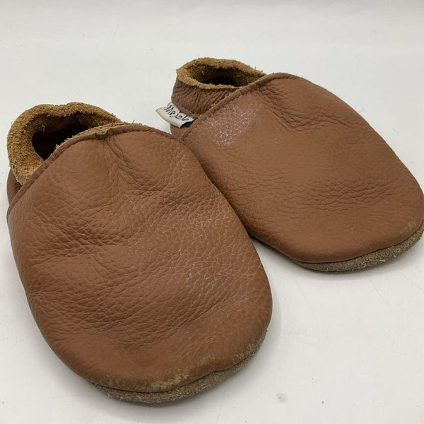 Size 12-18m: Mejale Brown Leather Baby Booties REDUCED