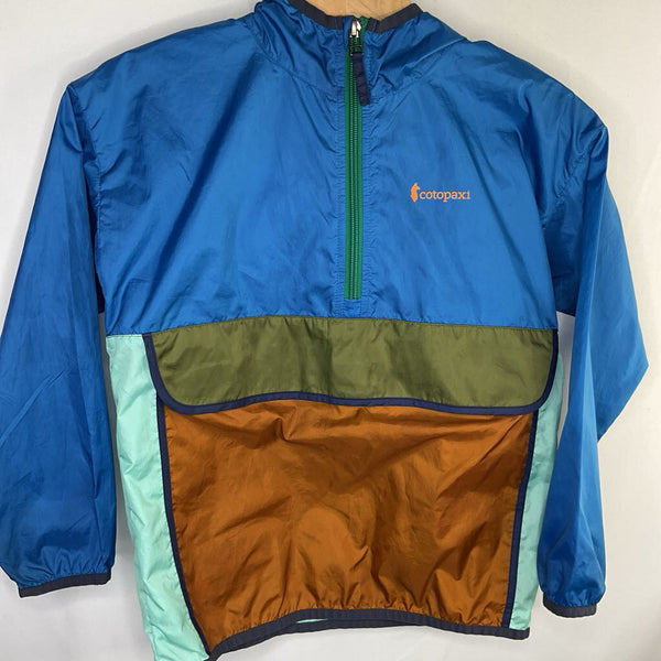 Size 7-8: Cotopaxi Blue/Green/Orange 1/2 Zip Windbreaker