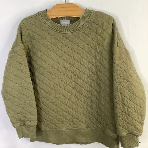 Size 6-7 (120): Hanna Andersson Green Quilted Sweatshirt