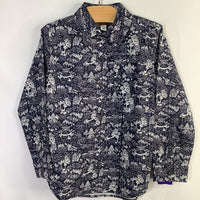 Size 6: Tea Navy/White Forest Village Button-Up Shirt