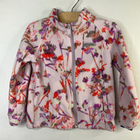 Size 4: Columbia Lavender/Multi Print Fleece Zip Coat
