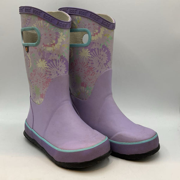 Size 12: Bogs Purple/Multi Tie Dye Rain Boots