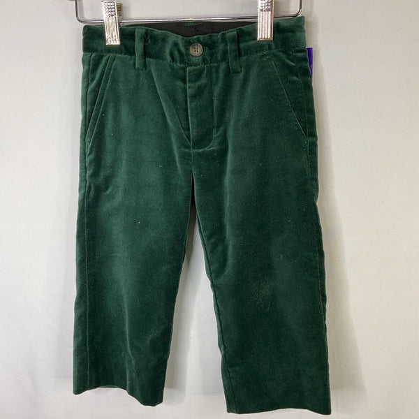 Size 3: Janie and Jack Green Velvet Adjustable Waist Pants