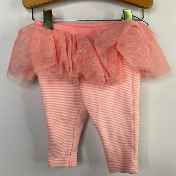 Size 0-3m: Cloud Island Pink/White Stripes/Tulle Tutu Pants
