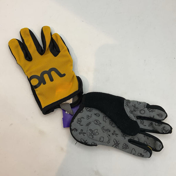 Size 5: Woom Yellow/Black Bike Gloves