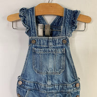 Size 2-3: Gap Blue Denim Ruffle Trim Overalls