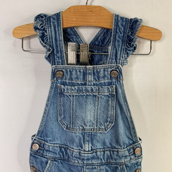 Size 2-3: Gap Blue Denim Ruffle Trim Overalls