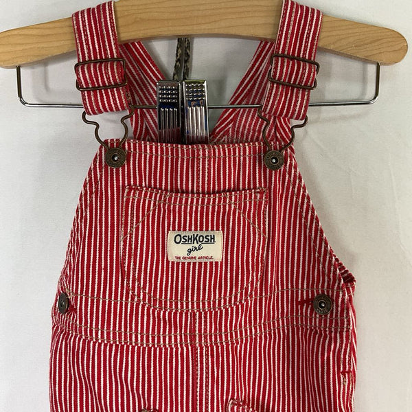 Size 18m: OshKosh Red/White Striped Overall Dress