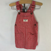 Size 18m: OshKosh Red/White Striped Overall Dress
