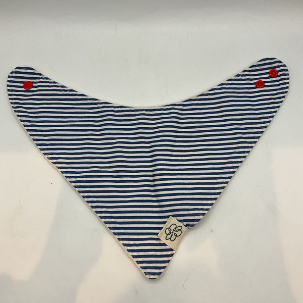 Silly Daisy Blue/White Strieped Bandana Bib