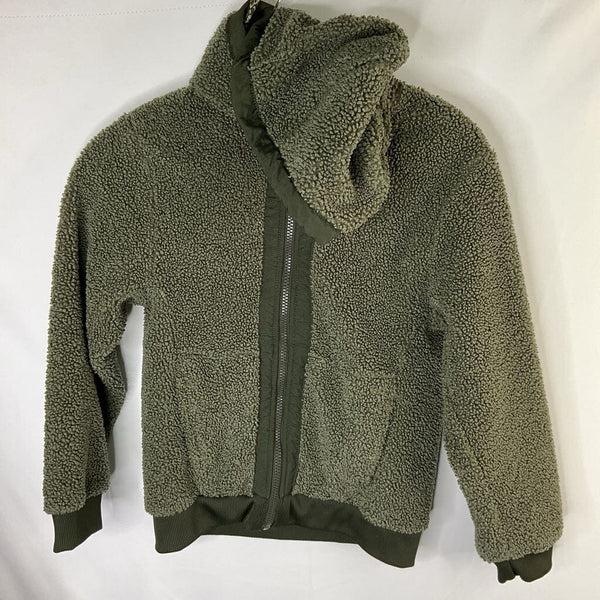 Size 10-12: Nike Green Sherpa Zip Hoodie