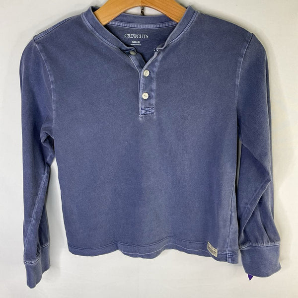 Size 8-9: Crewcuts Distressed Blue Long Sleeve Henley