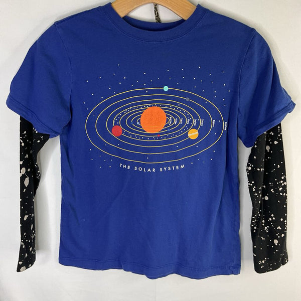 Size 8 (130): Hanna Andersson Blue/Multi Solar System Long Sleeve Shirt REDUCED