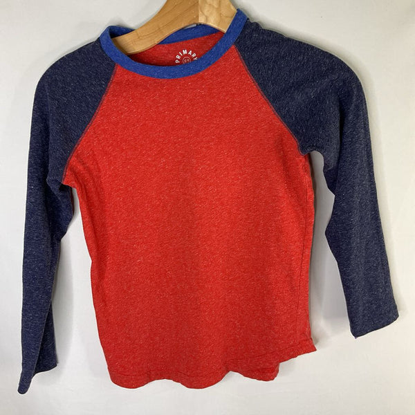 Size 8-9: Primary Blue/Red Long Sleeve Shirt