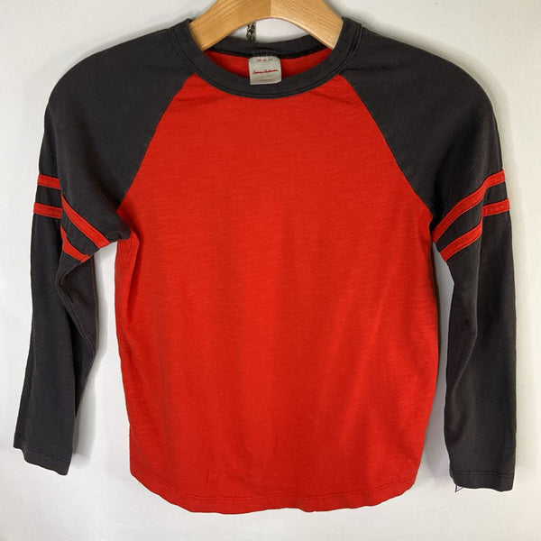 Size 8 (130): Hanna Andersson Black/Red Long Sleeve Shirt