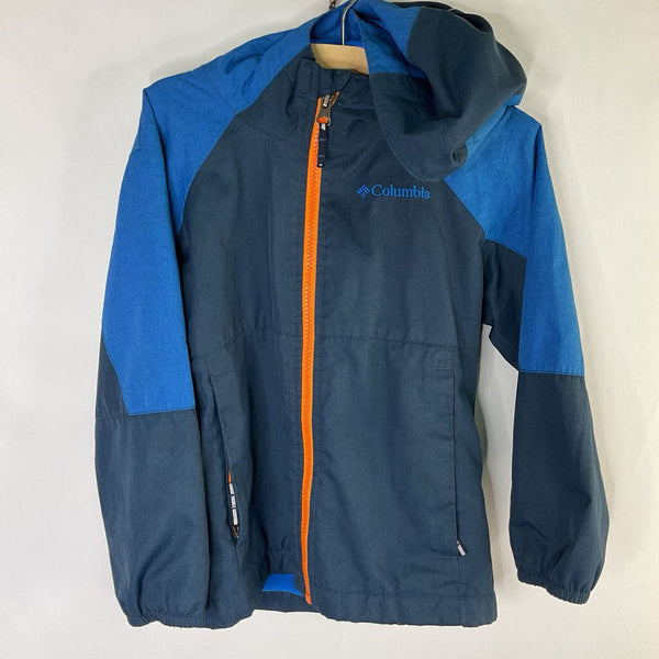 Size 4-5: Columbia Two Tone Blue/Orange Fleece Lined Raincoat