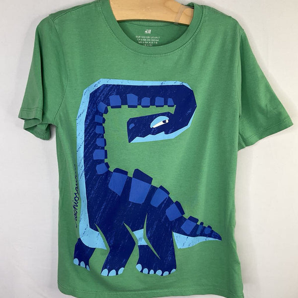 Size 6-7: H&M Green/Blue Dino T-shirt