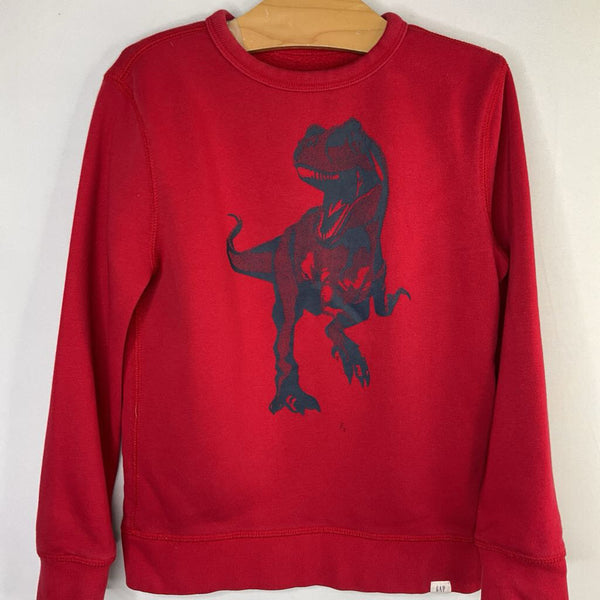Size 6-7: Gap Red/Navy T-Rex Sweatshirt REDUCED