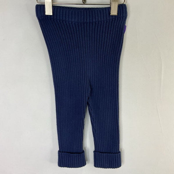 Size 6-12m (75): Hanna Andersson Navy Rib Knit Cozy Pants