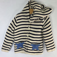 Size 12-18m: Gap Cream/Navy Striped Hooded Cardigan