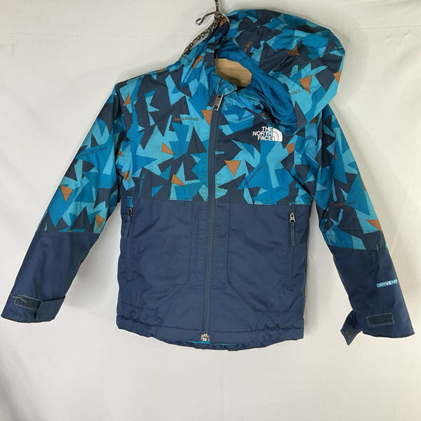 Size 4: The North Face Blue/Brown Print Poly Fill Winter Coat REDUCED