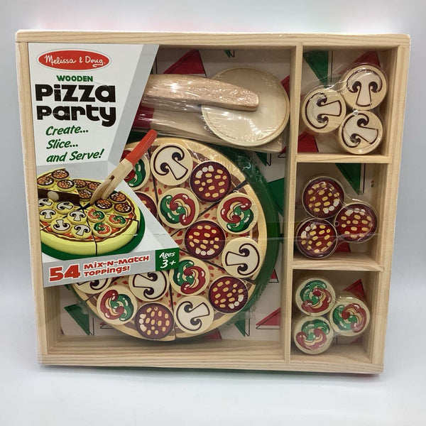 Melissa & Doug Wooden Pizza Party Set NEW