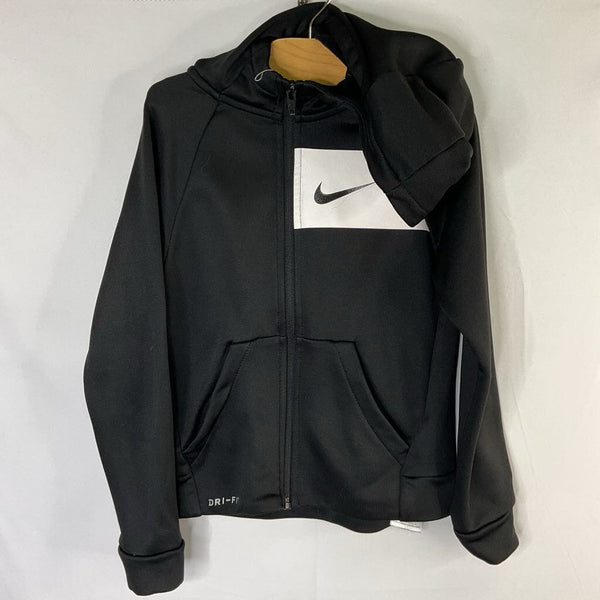 Size 6-7: Nike Dri-Fit Black/White Zip Hoodie