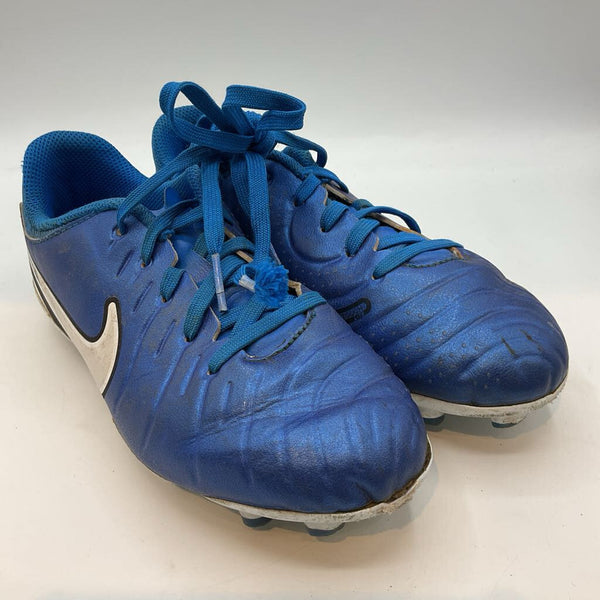 Size 1.5Y: Nike Blue/White Lace-Up Soccer Cleats REDUCED