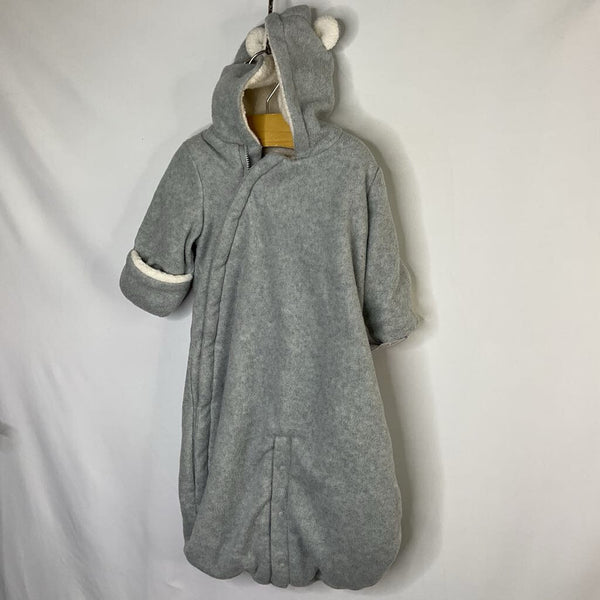 Size 0-3m: Baby Gap Gray/White Fleece/Sherpa Bunting Bag