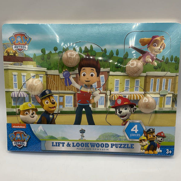 Paw Patrol Look & Lift Wood Puzzle NEW