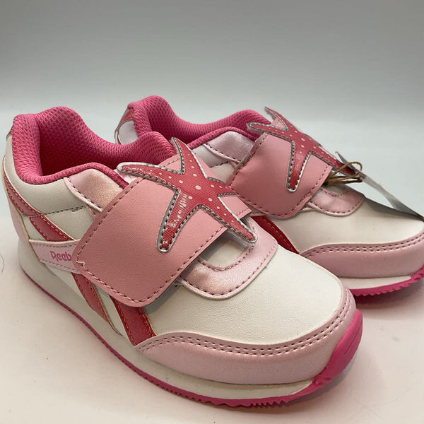 Size 10: Reebok White/Pink Starfish Velcro Sneaker NEW w/ Tags