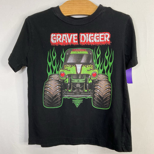 Size 5: Monster Jam Black/Multi Grave Digger T-Shirt REDUCED