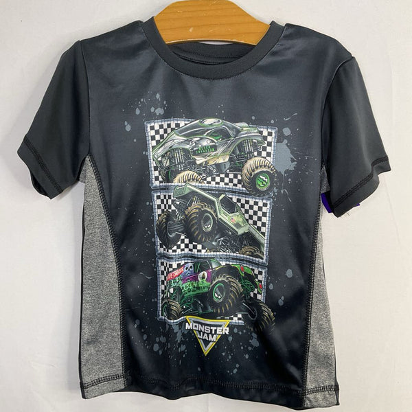 Size 5: Monster Jam Gray/Multi Monster Trucks Athletic T-Shirt